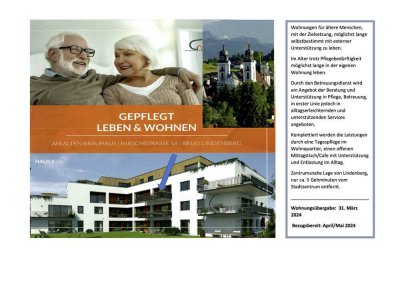 Ü60 Gepflegt Leben & Wohnen - Neubau - 3 Zimmer Wohnung mit Balkon zu vermieten