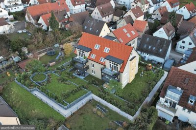 Familienfreundliche 4-Zimmer-Wohnung mt großem Balkon, Tageslichtbad, kurzfr. beziehbar, ERSTBEZUG!