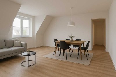Neu ausgebauter Dachboden: modern & offen gestaltete 2-Zimmer-Wohnung in Debring, Stegaurach