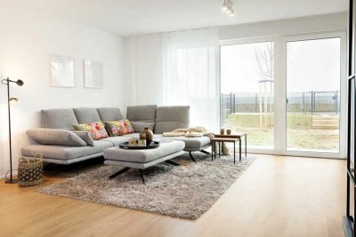 Neubau Reihenmittelhaus in Privatstrasse mit Garten + Stellplatz