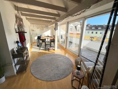 Direkt am Stadtpark 
- Burgblick inklusive:
traumhafte Dachgeschosswohnung mit Dachterrasse!