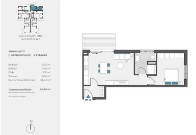 Perfekte Kapitalanlage - 2,5 Zimmer Wohnung mit durchdachtem Grundriss zum Wohlfühlen