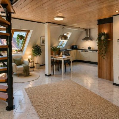 Maisonette-Highlight: Helle 2,5-Zi Wohnung 74m² in Zuffenhausen mit EBK, Carport optional
