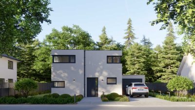 Hüls-Modernes Bauhaus (NEUBAU- freistehend - 150m2) mit Garage, Wärmepumpe & Top Grundstück!