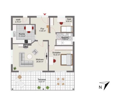 Neuwertiges Einfamilienhaus mit 3 Zimmern in Altenmedingen