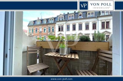 Sommer vorm Balkon - Attraktive 3-Raum Wohnung vermietet in der Leipziger Vorstadt
