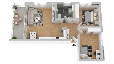 Erstbezug: Moderne 3-Zimmer-Wohnung mit Einbauküche und Stellplatz in Untergriesbach