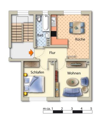 Ruhig, stadtnah, gepflegt!  Tolle 2,5 Raum Wohnung in super Lage! WG-geeignet!