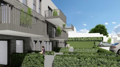 helle 2-Zimmer-Wohnung mit moderner Ausstattung und Blick ins Grüne