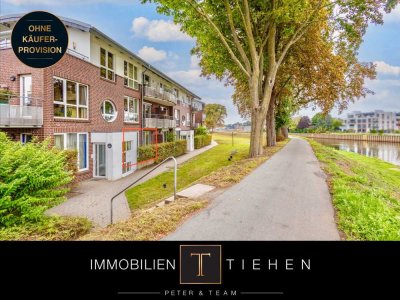 Am Wasser wohnen, in der Tiefgarage parken: Erdgeschosswohnung am Deichort mit Tiefgaragenstellplatz