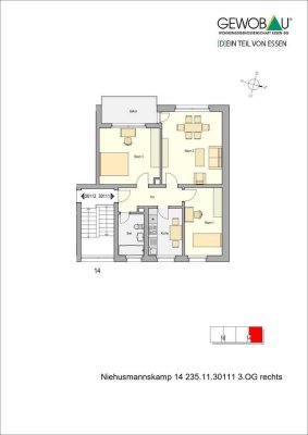 Wir modernisieren für Sie - Moderne 3 Raumwohnung