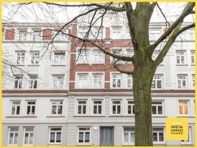 Winterhude/Gottschedstraße: 2020 sanierte, möblierte Erdgeschosswohnung