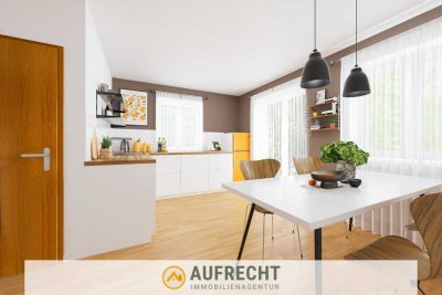 A U F R E C H T °Mehr als nur eine Gartenwohnung°  3-Zi.-Erdgeschosswohnung mit sonniger Terrasse