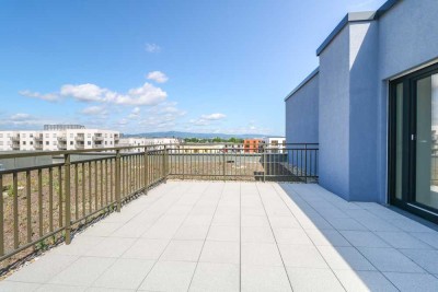 Penthouse mit Dachterrasse: exklusives Wohnerlebnis über den Dächern mit lichtdurchfluteten Räumen