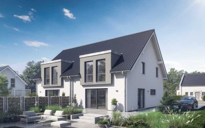 Auf gute Nachbarschaft! Jetzt Doppelhaushälfte bauen - massiv & energieeffizient (inkl. Grundstück)