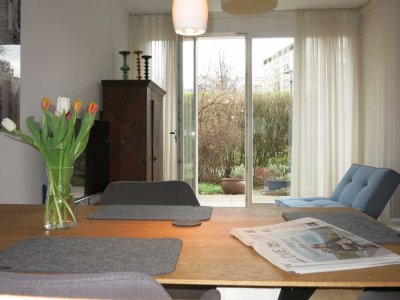 Modern möblierte Wohnung mit Garten und TG-Stellplatz