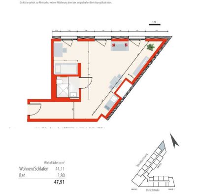 Geschmackvolle 1-Zimmer-Wohnung in Berlin - Lichtenberg