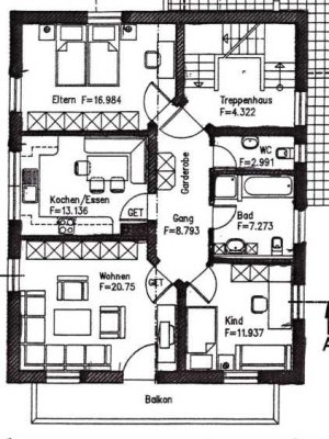Attraktive und gepflegte 3-Raum-Wohnung mit geh. Innenausstattung mit Balkon und EBK