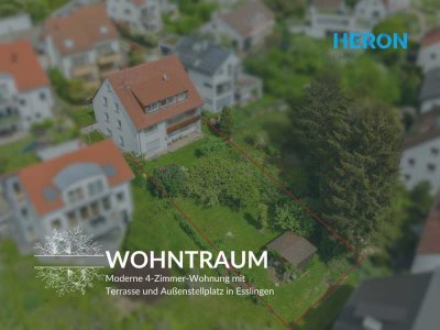 WOHNTRAUM - Moderne 4-Zimmer-Wohnung mit Terrasse und Außenstellplatz in Esslingen