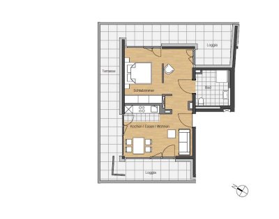 Urbanes Penthouse - 2 Zi. - EH40-Standard