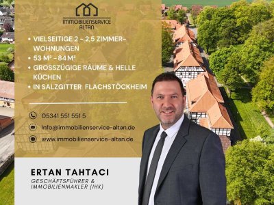 Sonnige 2-2,5-Zimmer-Wohnungen (53-84m²) in Salzgitter-Flachstöckheim warten auf Sie!