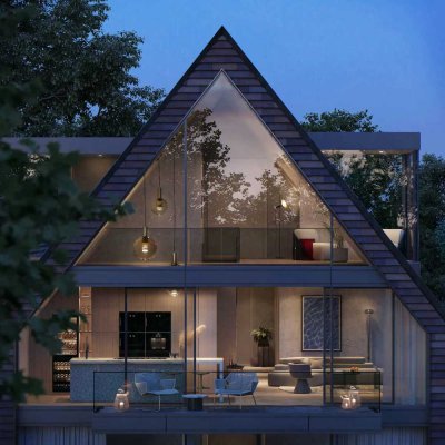 Formvollendet und funktional: Penthouse unweit des Schlachtensees