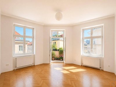 4 Zimmer Altbauwohnung im 3. Liftstock mit kleinem Eckbalkon - direkt beim Belvedere