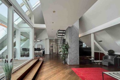 Exklusive Maisonette-Eigentumswohnung mit Sauna, großer Terrasse und außergewöhnlicher Architektur