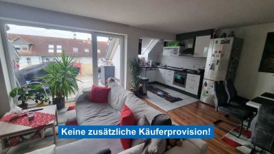 Provisionsfrei: Vermietete 3-Zimmer-Dachgeschosswohnung in ruhiger Lage von Nauheim