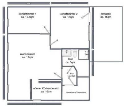 Stilvolle 3-Zimmer-EG-Wohnung in zentraler Lage, Erstbezug