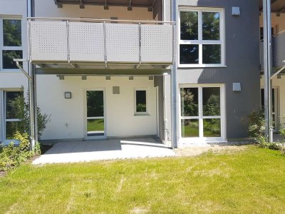 Stilvolle 2-Zimmer-Terrassenwohnung mit schönem Garten in Mühldorf (Selbstbezug möglich) (KFW 55)