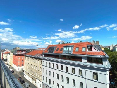 RENDITE ca. 3,6 % - NÄHE HAUPTBAHNHOF - Top sanierte 3 Zimmer DG-Wohnung + Terrasse ca. 28 m², toller Ausblick