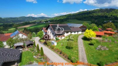 ***Idyllischer Vierseithof inkl. Fernblick, 2 Wohnungen, Halle, PV-Anlage & vielen Möglichkeiten!***