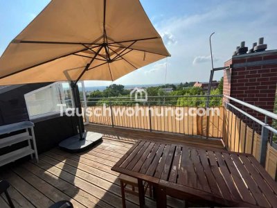Tauschwohnung: Dachterrasse mit Blick über ganz Dresden