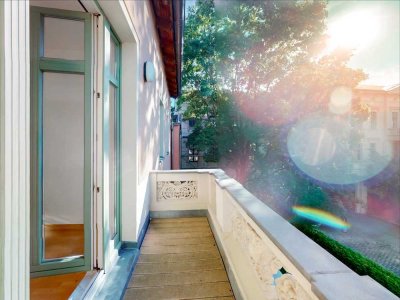 Großer Balkon: Modernisierte Altbauwohnung in der nördlichen Innenstadt