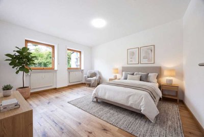 Frisch renovierte 3 Zimmer Wohnung mit Südwest Loggia und TG Stellplatz