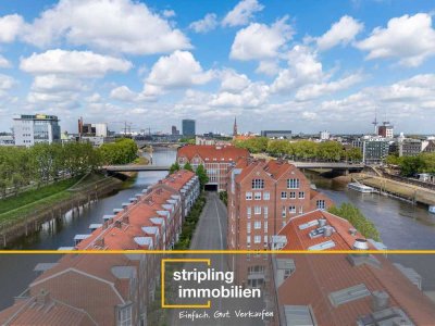 Bremen – Teerhof | Lichtdurchflutete Maisonette mit Blick auf die Kleine Weser