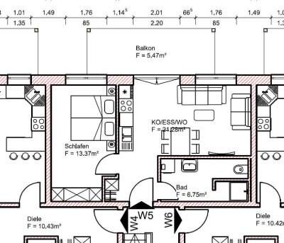 Ansprechende und neuwertige 2-Zimmer-Dachgeschosswohnung mit geh. Innenausstattung mit Balkon