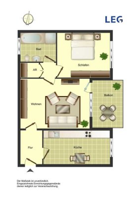 Demnächst frei! 2-Zimmer-Wohnung in Unna Königsborn