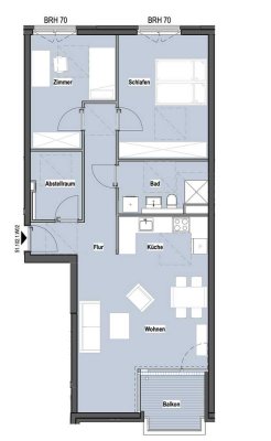 Gemütlich, gesellig und sicher - 3 Raumwohnung für Paar oder Kleinfamilie