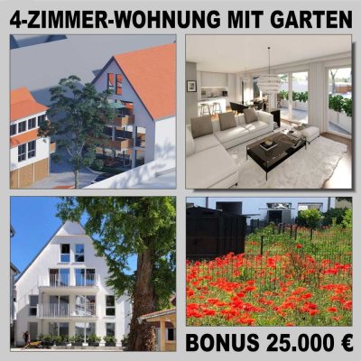 Moderne und helle 4-ZKB mit Sonnenterrasse und Garten