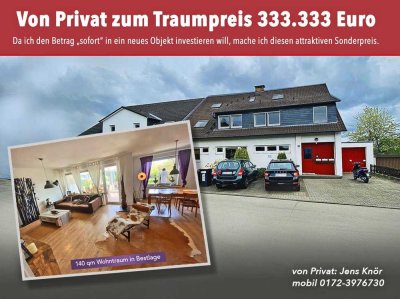 Luxuriöse ETW m. Wintergarten, gr. Terrasse & Garten in Bestlage Remscheid-Lennep, statt 420.000 €