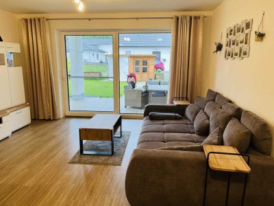 Exklusive, neuwertige 3,5-Zimmer-Wohnung mit Terrasse und Einbauküche in Frankenhardt zu verkaufen