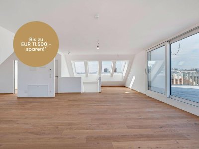 JUWEL AUF ZWEI EBENEN >> lichtdurchflutete Duplex-Terrassenwohnung mit hervorragender Anbindung >> U4 / U6