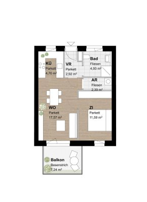 Geförderte Neubauwohnung mit Balkon
