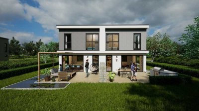 Modernes Massivhaus in Premium-Qualität - Doppelhaushälfte...!
