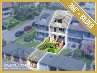 Reihenmittelhaus mit kleinem Garten, Garage und solider Substanz in ruhiger Lage