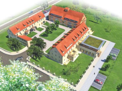 Wohnen im historischen Gutshof - 3-Raum-Maisonette-Wohnung mit Dachterrasse