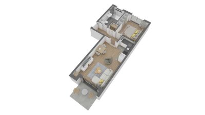 Attraktive 2 Zimmer-Wohnung im EG mit eigenem Garten