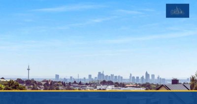 NEUWERTIG - mit Blick auf die Skyline von Frankfurt.